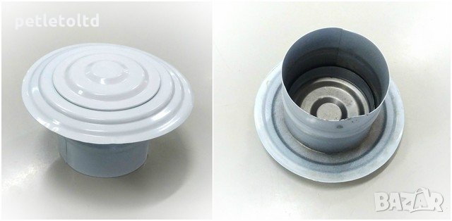 Розетка за комин, Ф 80 мм БЯЛА, снимка 1