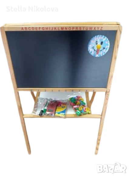 Двустранна магнитна дъска за писане и рисуване с английски  букви и цифри, снимка 1