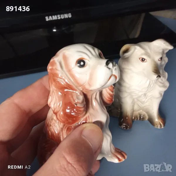 Две стари порцеланови кучета, снимка 1