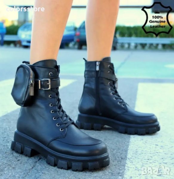 Равни боти - черна ЕСТЕСТВЕНА кожа - B0915EK, снимка 1