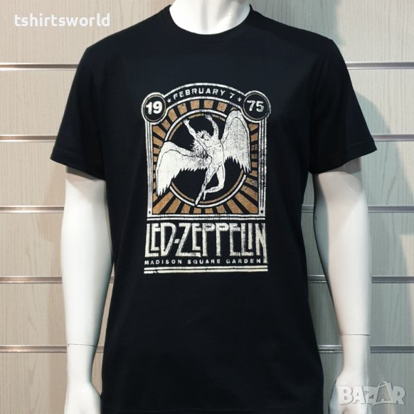 Нова мъжка тениска с дигитален печат на музикалната група Led Zeppelin - Madison Square Garden, снимка 1