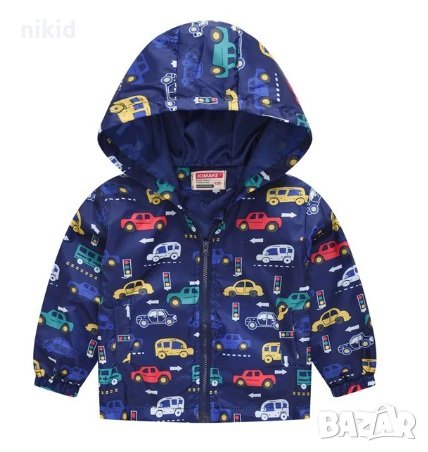 Превозни средства пролетно леко горно горнище суичър тънко яке якенце детско, снимка 1