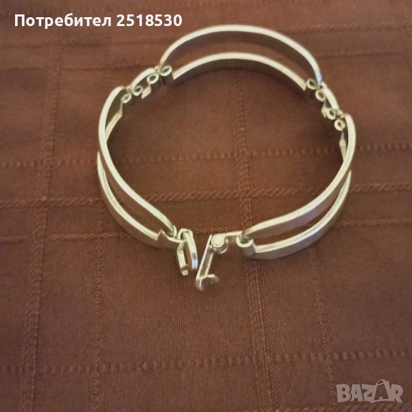 Сребърна гривна 20 см, снимка 1