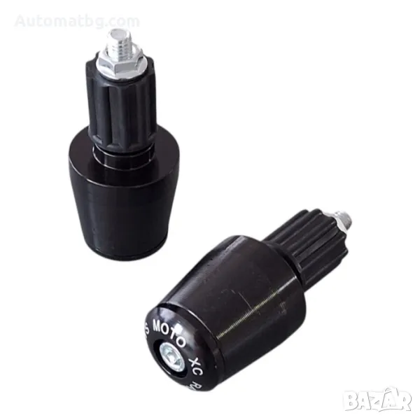 Краш тапи за мотоциклет Automat, 2бр, 70x30мм, Алуминий, Черен, снимка 1