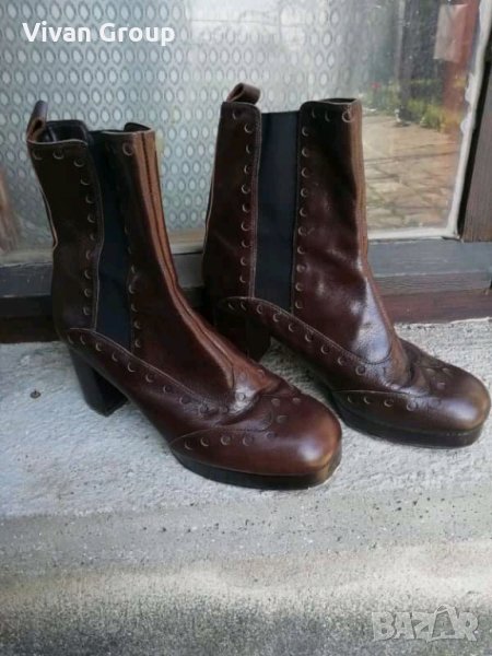 Дамски боти естествена кожа Clarks, снимка 1