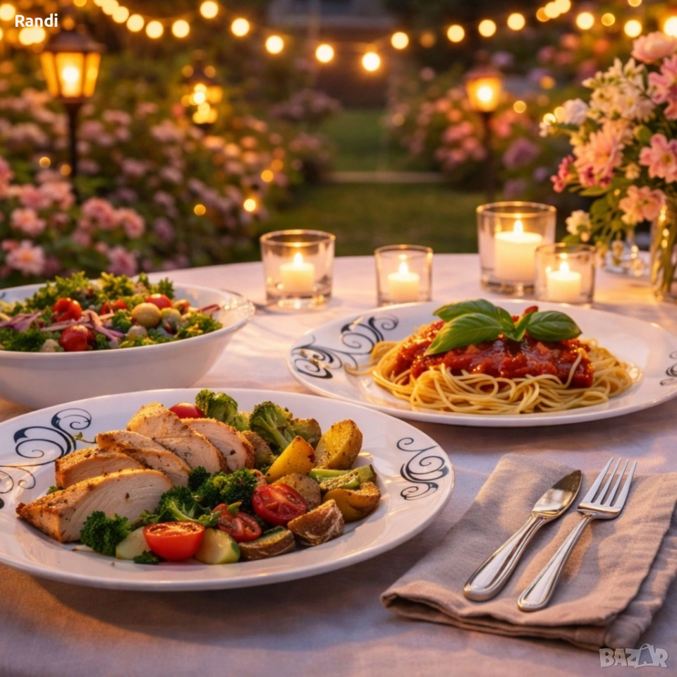 Комплект чинии 24 части с елегантен винтидж дизайн – Възвишен стил за всяка трапеза, снимка 1