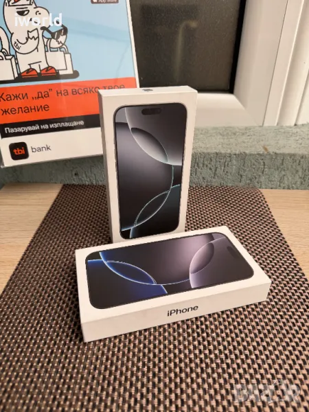1tb❗ НЕРАЗПЕЧАТАН❗️  iPhone 16 Pro Max Лизинг от 105лв/мес ГАРАНЦИЯ❗️1000GB❗️ Black / White Titanium, снимка 1