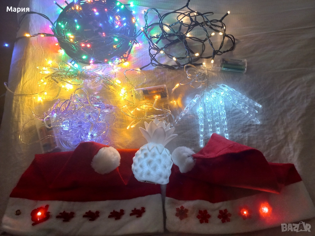 Коледни лампички и декорация, снимка 1