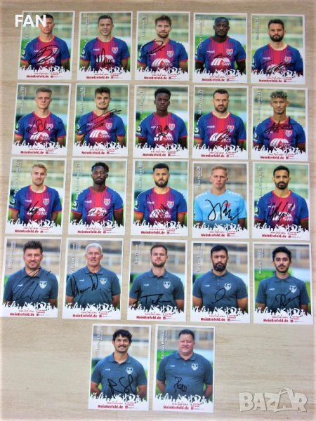 Юрдинген - оригинални футболни картички от сезон 2020/21 с ОРИГИНАЛНИ автографи, снимка 1
