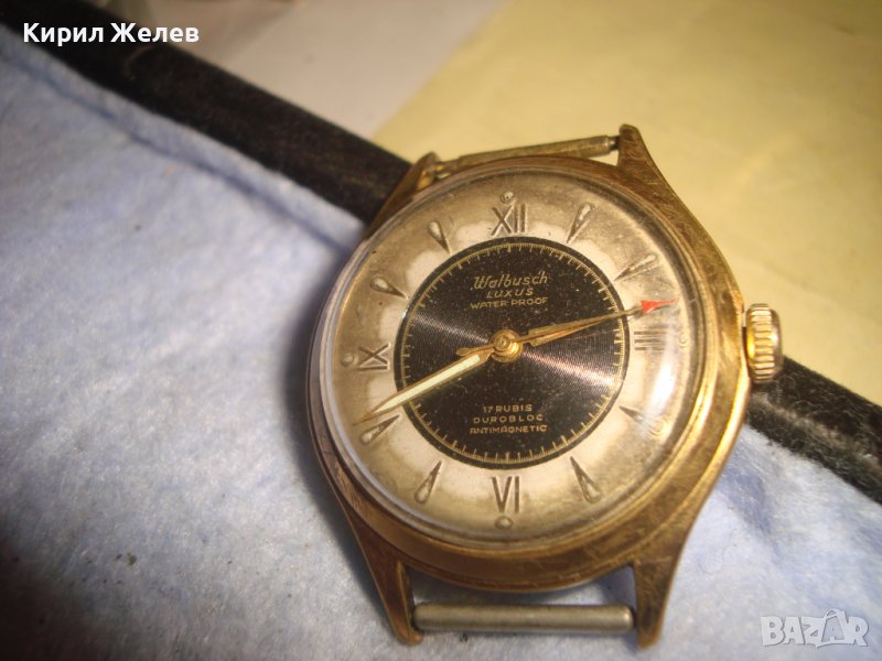 Walbusch LUXUS WATER PROOF 17 RUBIS DUROBLOC ANTIMAGNETIC ПОЗЛАТЕН ШВЕЙЦАРСКИ ВИНТИДЖ ЧАСОВНИК 26933, снимка 1