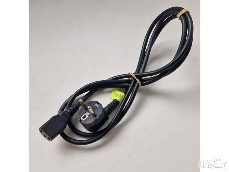 Захранващ кабел за сървър, компютър 1.65 м, 3x0.75 мм², мед, 10 A, IEC C13, снимка 1