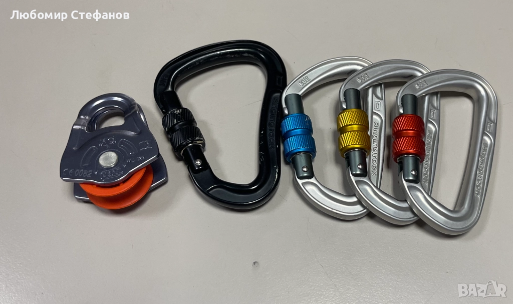 Алпийска макара PETZL Oscillante и 4бр карабинер SINGING ROCK  , снимка 1