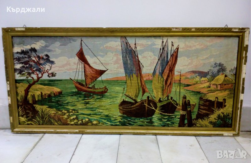 Разкошен Голям Гоблен в Рамка, снимка 1