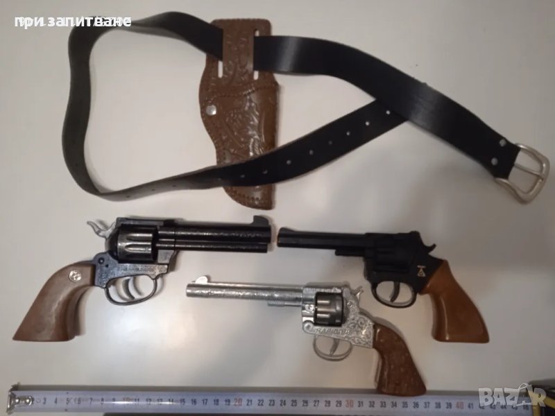 Детски играчки :пистолети, кобур с колан и палка ; Детска играчка Жабок, интерактивна, свети, движи , снимка 1