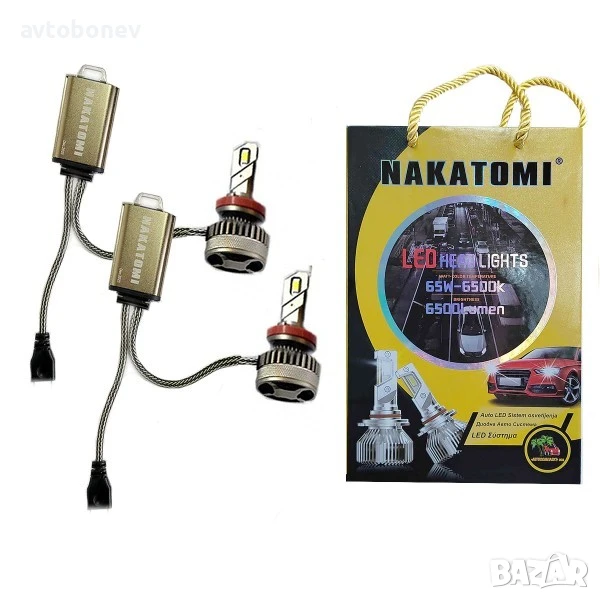 LED система NAKATOMI M5 - HIR2(9012) - 12-24V/65W-Canbus, комплект/2 бр./, снимка 1