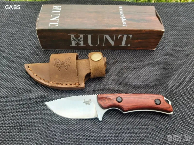 Ловен нож Benchmade HUNT малък с кожена кания, снимка 1