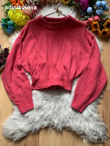 Розов кроп пуловер Н&М, снимка 1