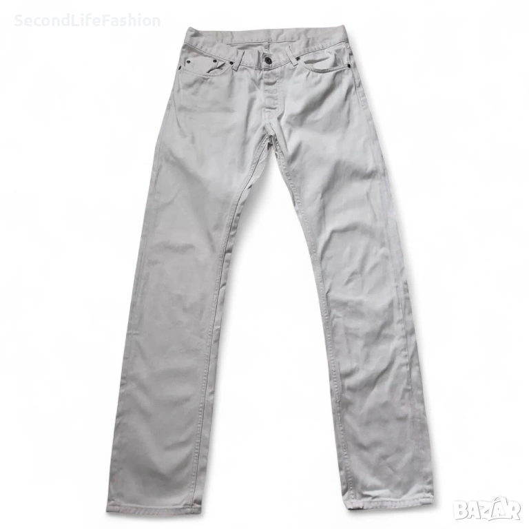 Мъжки дънки Peak Performance Barrow с копчета, W31 L34, бял деним, снимка 1