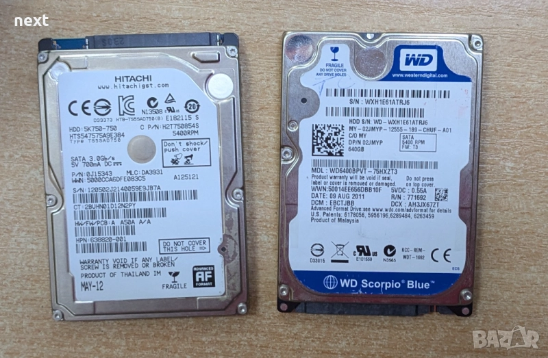 750GB, 640GB HDD 2.5" хард диск за лаптоп + Гаранция, снимка 1