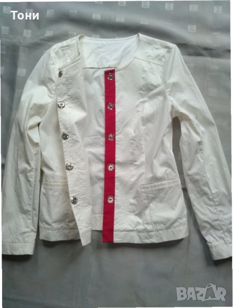 Стилно бяло сако., снимка 1