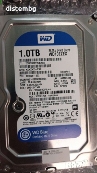 Твърд диск , Hard disk Western Digital WD10EZRX 1TB SATA HDD , снимка 1