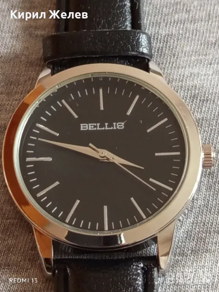 Чисто нов дамски часовник BELLIS QUARTZ с кожена каишка стилен дизайн 49820, снимка 1