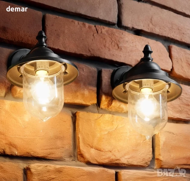 EBION Coach Фенер Външни стенни лампи, 2 бр. Традиционни винтидж ретро външни лампи, снимка 1