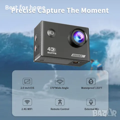 4К Водоустойчива екшън камера с дистанционно  TIMNUT, снимка 8 - Камери - 50044278