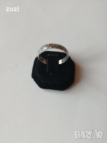 Сребърен пръстен, халка - 925 сребро , снимка 2 - Пръстени - 30723331