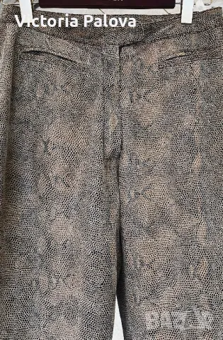 Модерен кожен панталон змийски принт естествена кожа, снимка 5 - Панталони - 49330490