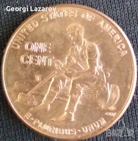 1 цент САЩ 2009 Линкъл юбилейна много рядка, снимка 3 - Нумизматика и бонистика - 34832038