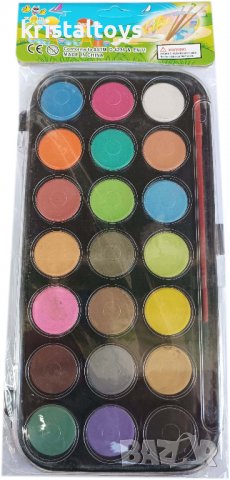 Водни бои 21 цвята - големи, снимка 1