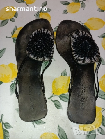 Hunky Dory N 40  кожени- 11 лв, снимка 3 - Чехли - 51852345