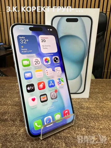 Чисто нов iPhone 15 128GB Blue, снимка 3 - Apple iPhone - 55738894