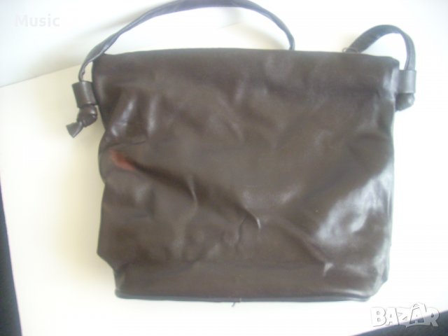 Дамска кожена чанта в наситено кафяв цвят, снимка 2 - Чанти - 38040346