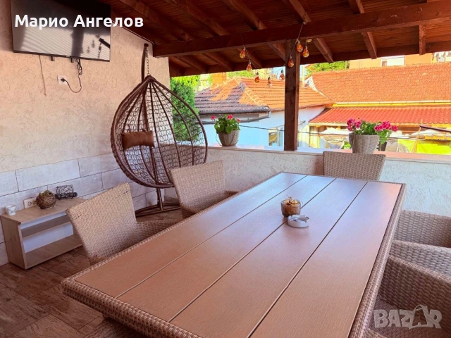 Градинска мебел ратан маса и столове почти нови, снимка 3 - Градински мебели, декорация  - 54180707