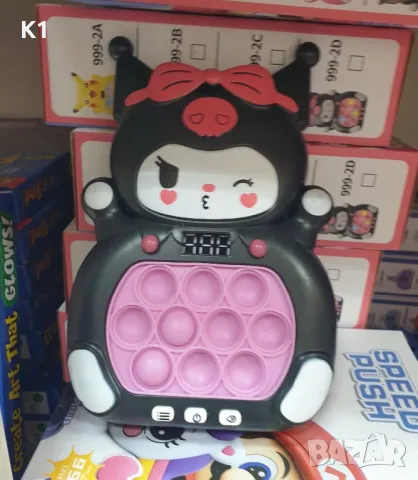 Електронна антистрес игра Стич/Куроми/Пикачу, попит фиджет/Pop it, снимка 3 - Образователни игри - 49737590