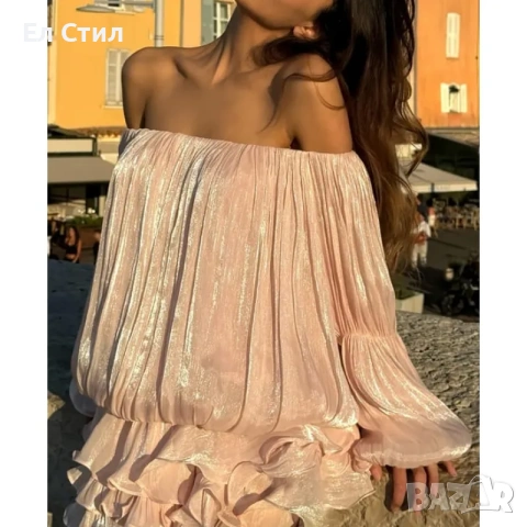 💕гащеризон от разливна материя с отворени рамене, снимка 8 - Гащеризони - 54076255