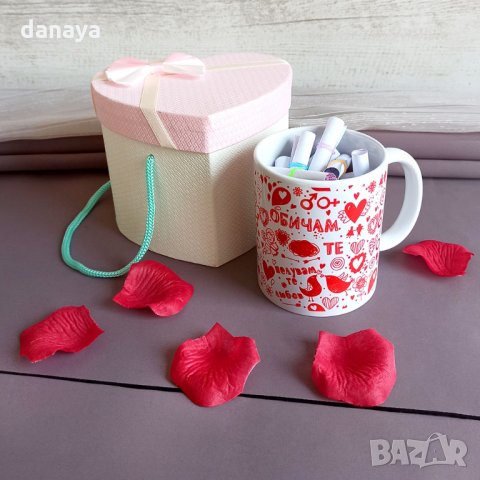 1998 Подаръчен комплект с чаша и папируси 30 причини защо те обичам, снимка 2 - Декорация за дома - 31889586