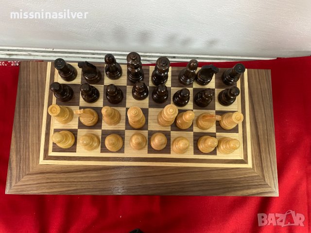 Шах - табла орехов фурнир, снимка 6 - Шах и табла - 37066997