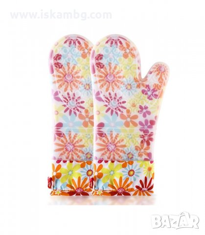 ГОТВАРСКА РЪКАВИЦА ОТ ТЕКСТИЛ СЪС СИЛИКОНОВО ПОКРИТИЕ - код 02888, снимка 7 - Аксесоари за кухня - 33910645