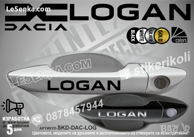 Dacia стикери за дръжки SKD-DA-01, снимка 7 - Аксесоари и консумативи - 35640879