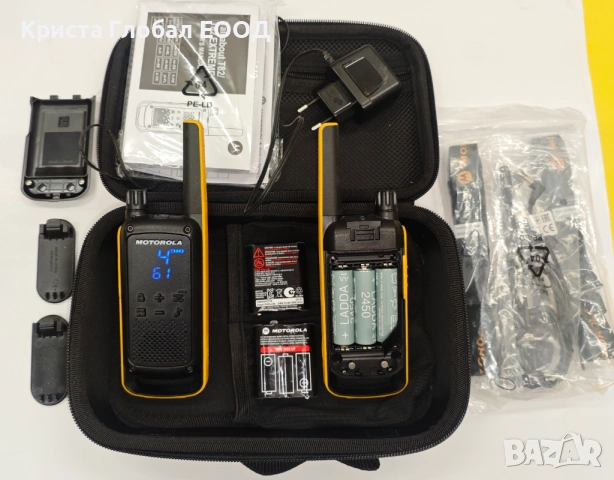 TOP! 2бр. Motorola T82 Extreme – МОД за NiMH, Пълен Сет в Твърд Кейс, снимка 3 - Друга електроника - 54155780
