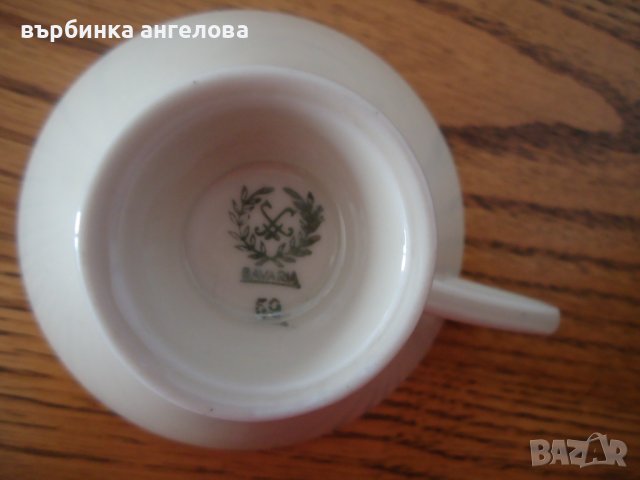 Чашка с подложка баварски порцелан с позлата , снимка 7 - Колекции - 36609952
