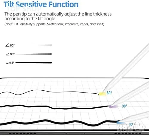 Нова писалка стилус за таблет iPad прецизен връх Писане/рисуване Айпад, снимка 4 - Друга електроника - 49919354