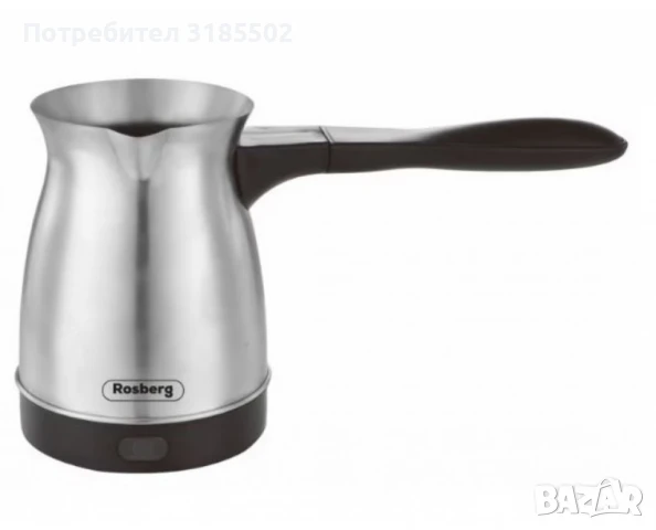 Джезве електрическо Rosberg, 600W, 500мл., инокс, 2 ГОДИНИ ГАРАНЦИЯ, снимка 2 - Кафемашини - 51393033