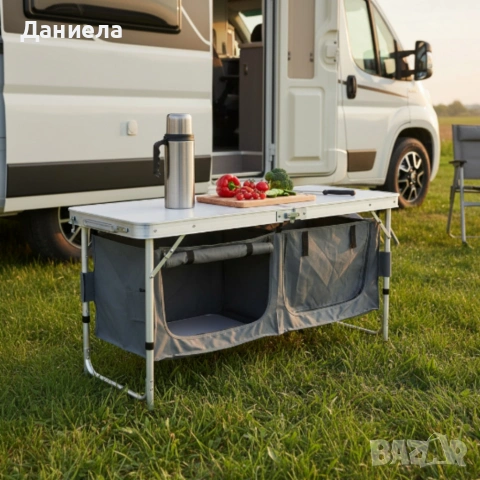 Сгъваем къмпинг шкаф – компактен, здрав и идеален за перфектен ред на открито, снимка 4 - Шкафове - 54203162