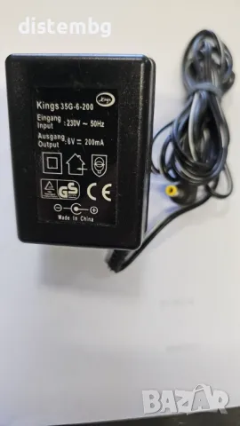 Захранване Kings 35G-6-200 ​Изход: 6V, 200mA. , снимка 1 - Кабели и адаптери - 49410262