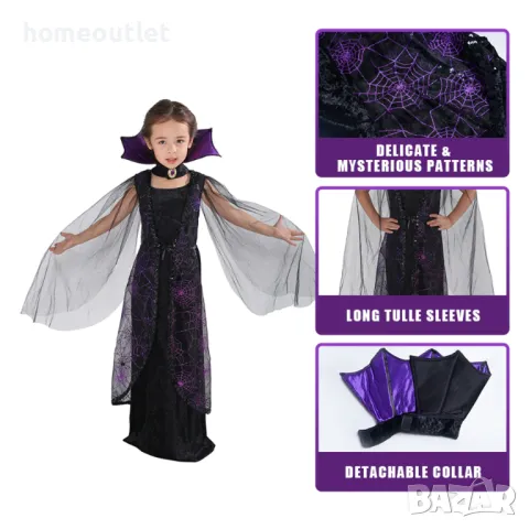 ПРОМОЦИЯ Костюм вампирка - различни размери, снимка 5 - Рокли - 47693230