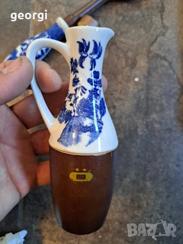 комплект прибори за сервиране дърво с порцелан    26/3, снимка 7 - Прибори за хранене, готвене и сервиране - 50762911